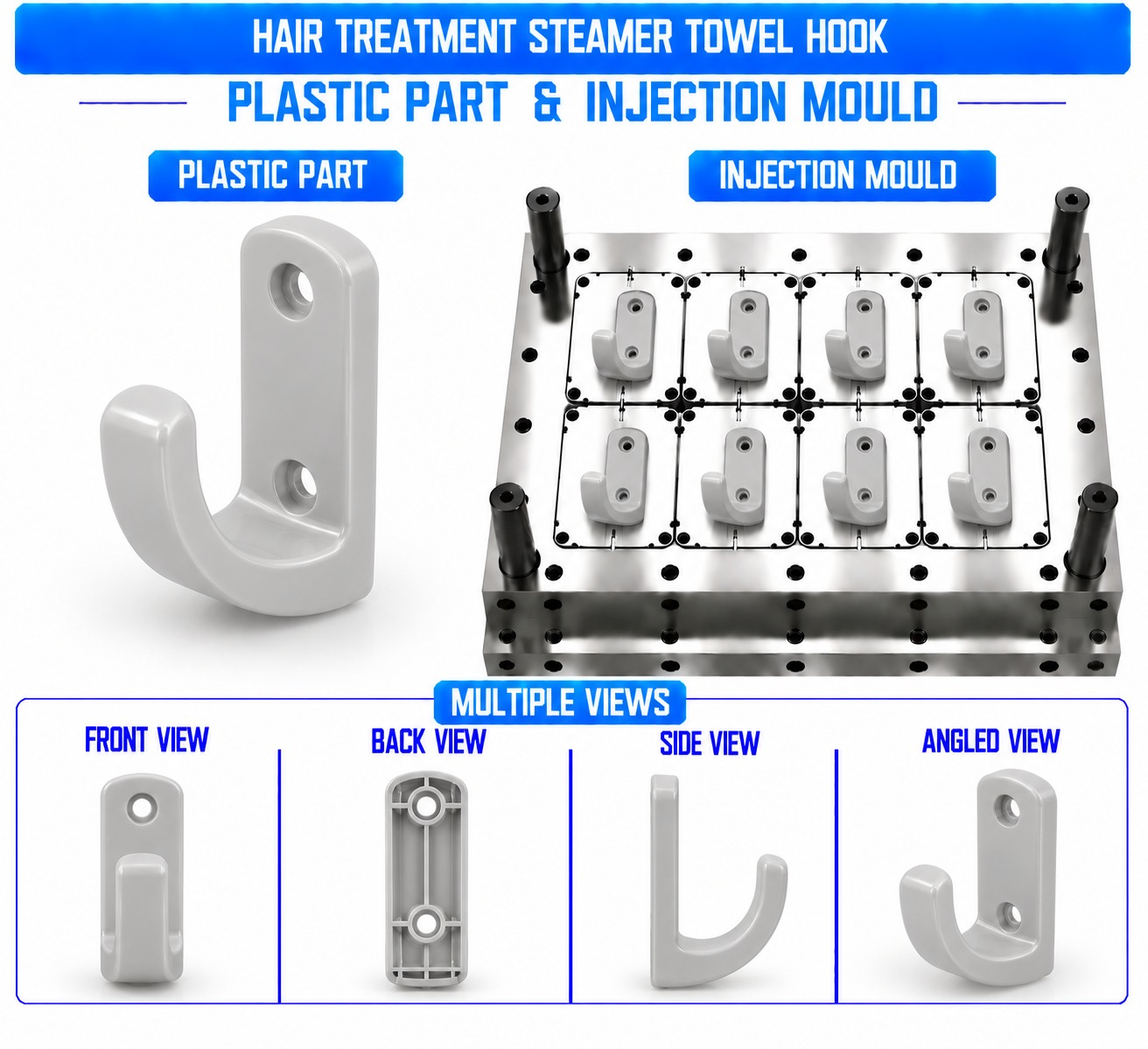 Hair Treatment Steamer Plastic Towel Hook Mould and Moulding Service